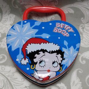 🌲 Betty Boop Holiday Handled Tin